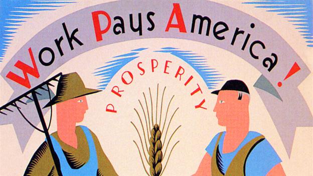 "Work Pays America! Prosperity." • Poster by Vera Bock • Library of Congress