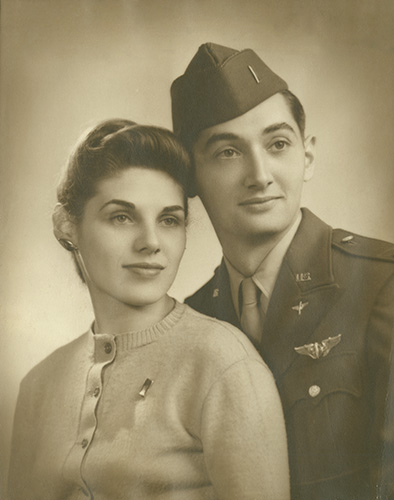 Howard Zinn and Roselyn Shechter married in October 1944, just before Howard was shipped out to England to fight in WWII.