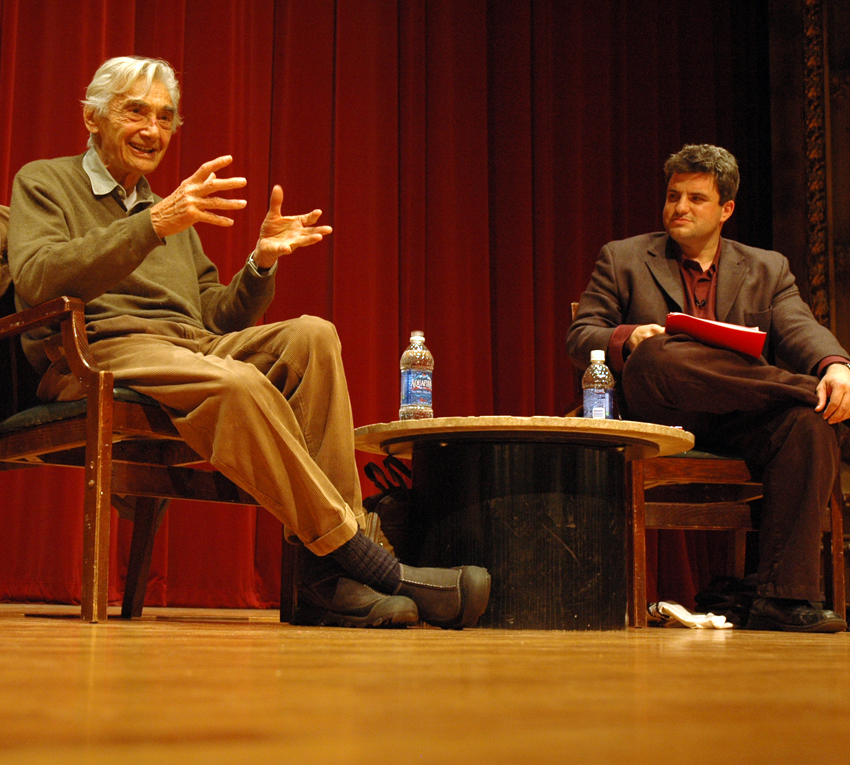 Howard Zinn and David Zirin, 2009 | HowardZinn.org
