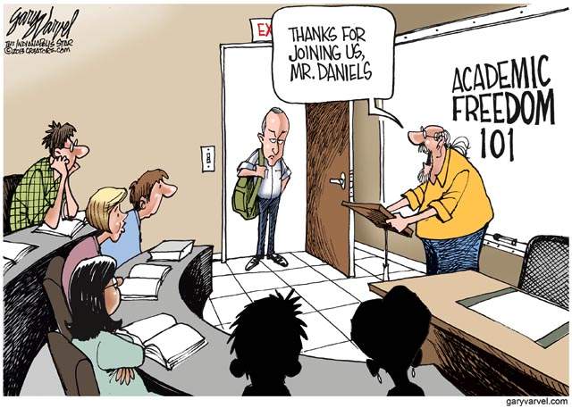 Academic Freedom 101 | Illustration by Gary Varvel | The Indianpolis Star