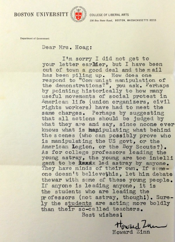 Letter to Grace Hoag (1968)